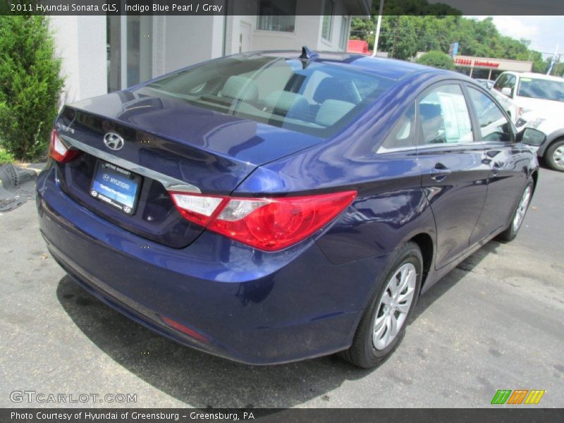 Indigo Blue Pearl / Gray 2011 Hyundai Sonata GLS