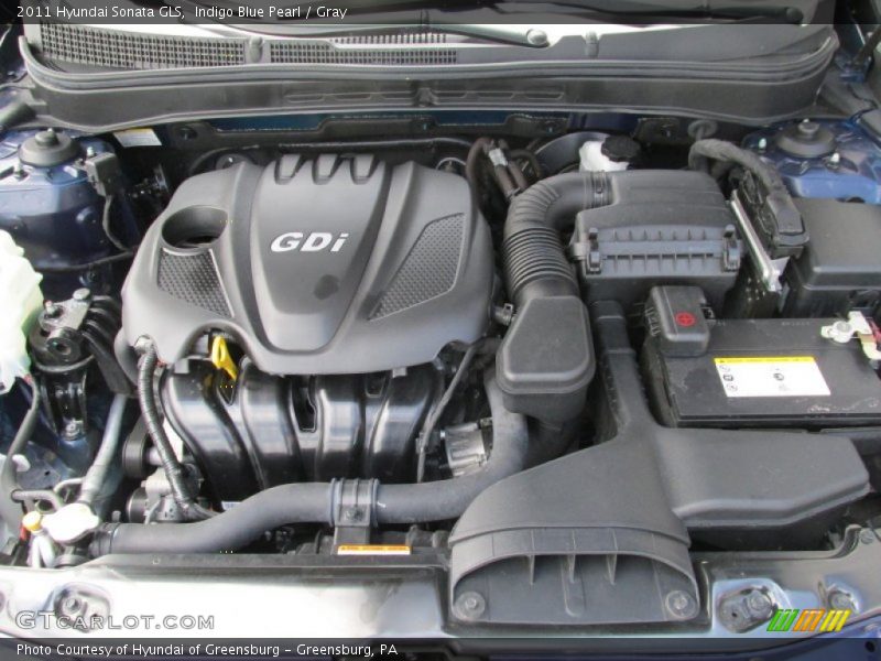Indigo Blue Pearl / Gray 2011 Hyundai Sonata GLS