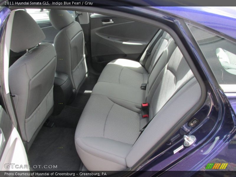 Indigo Blue Pearl / Gray 2011 Hyundai Sonata GLS