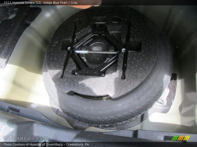 Indigo Blue Pearl / Gray 2011 Hyundai Sonata GLS
