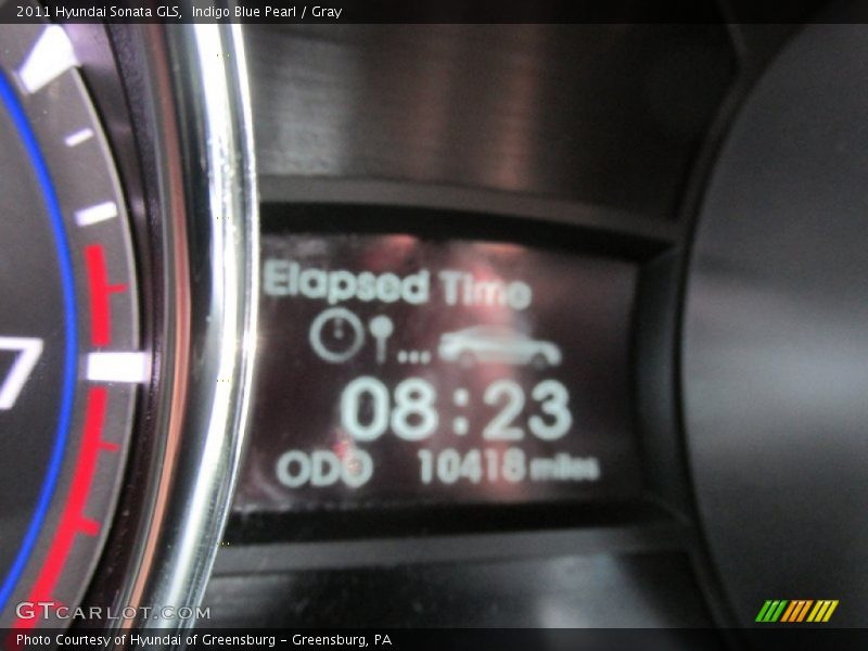 Indigo Blue Pearl / Gray 2011 Hyundai Sonata GLS