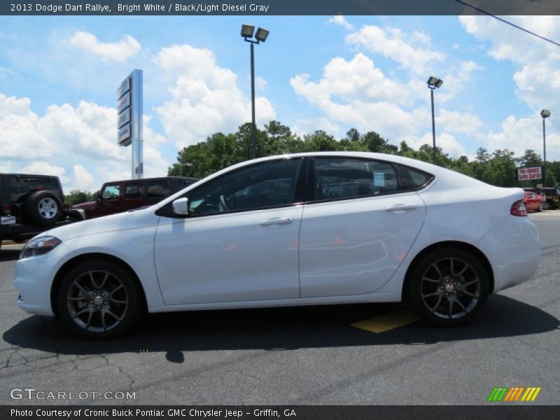 Bright White / Black/Light Diesel Gray 2013 Dodge Dart Rallye