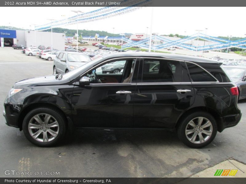 Crystal Black Pearl / Umber 2012 Acura MDX SH-AWD Advance