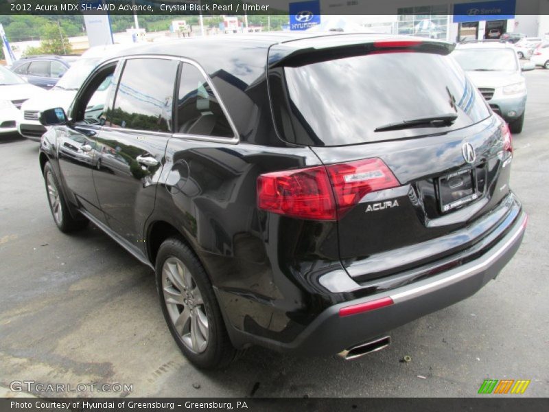 Crystal Black Pearl / Umber 2012 Acura MDX SH-AWD Advance