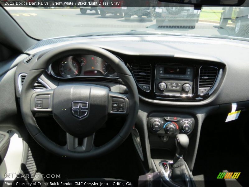 Bright White / Black/Light Diesel Gray 2013 Dodge Dart Rallye