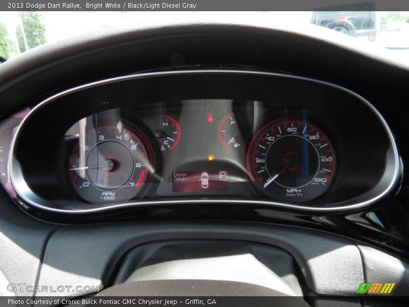 Bright White / Black/Light Diesel Gray 2013 Dodge Dart Rallye