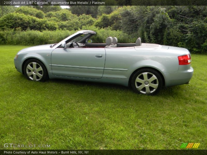 Aquamarine Blue Metallic / Platinum 2006 Audi A4 1.8T Cabriolet