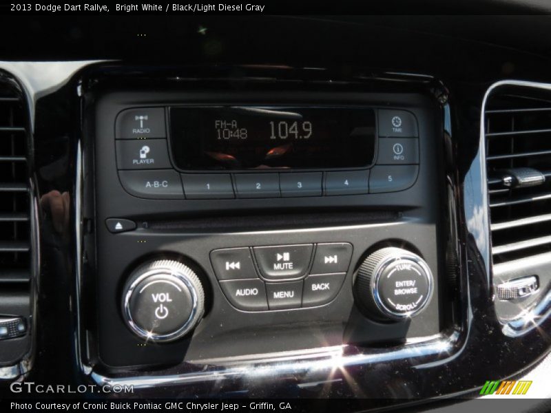 Bright White / Black/Light Diesel Gray 2013 Dodge Dart Rallye