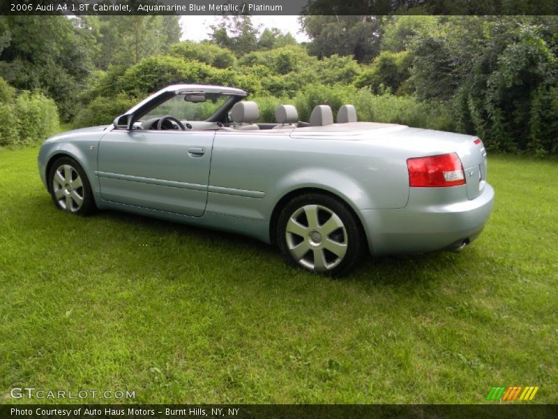 Aquamarine Blue Metallic / Platinum 2006 Audi A4 1.8T Cabriolet