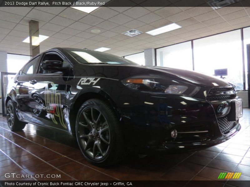 Pitch Black / Black/Ruby Red 2013 Dodge Dart Rallye