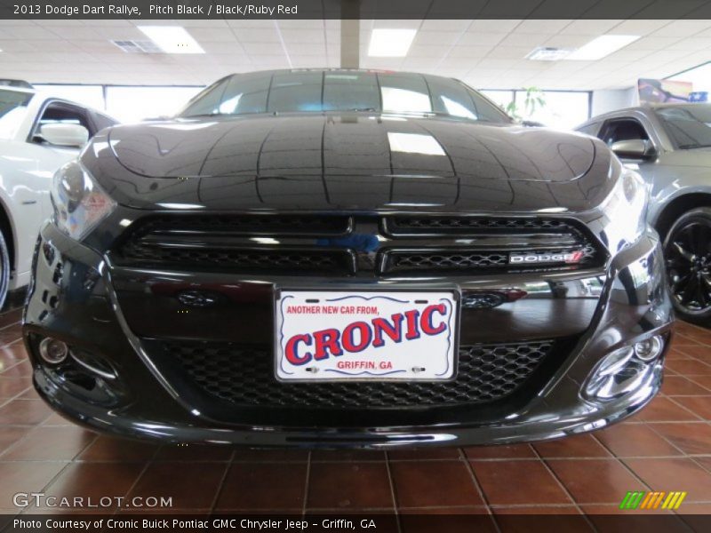 Pitch Black / Black/Ruby Red 2013 Dodge Dart Rallye