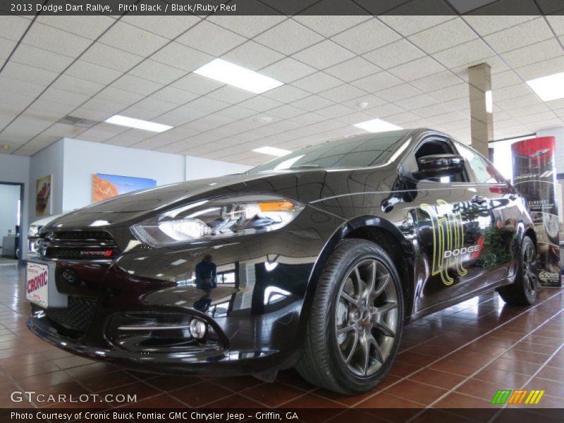 Pitch Black / Black/Ruby Red 2013 Dodge Dart Rallye