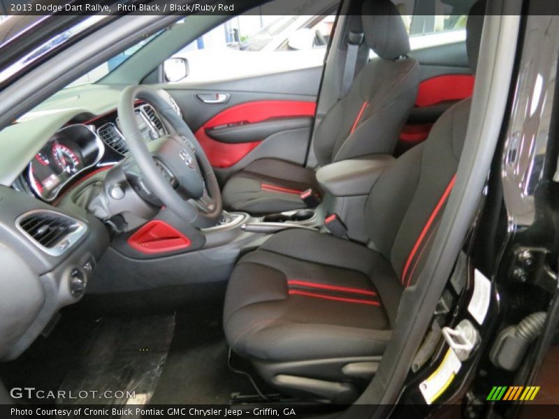 Pitch Black / Black/Ruby Red 2013 Dodge Dart Rallye