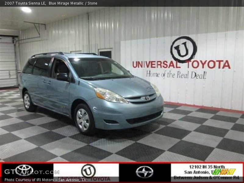 Blue Mirage Metallic / Stone 2007 Toyota Sienna LE