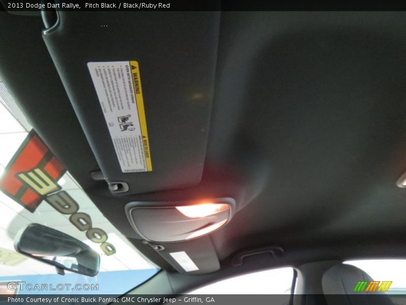 Pitch Black / Black/Ruby Red 2013 Dodge Dart Rallye