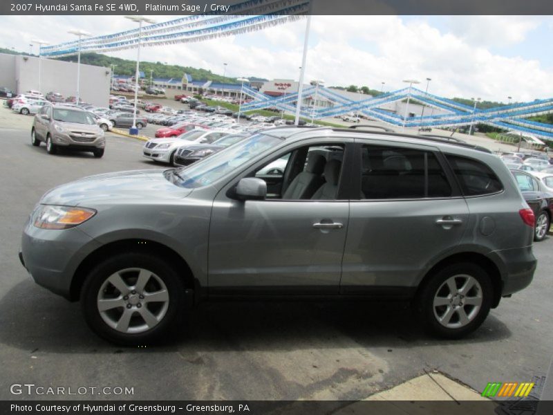 Platinum Sage / Gray 2007 Hyundai Santa Fe SE 4WD