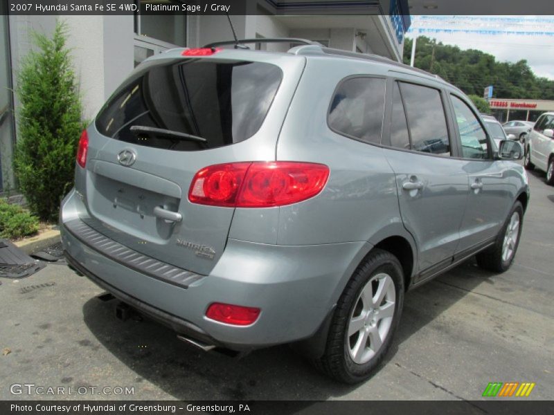 Platinum Sage / Gray 2007 Hyundai Santa Fe SE 4WD