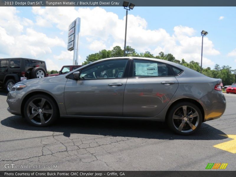 Tungsten Metallic / Black/Light Diesel Gray 2013 Dodge Dart SXT