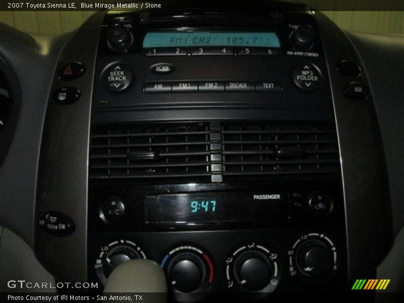 Blue Mirage Metallic / Stone 2007 Toyota Sienna LE