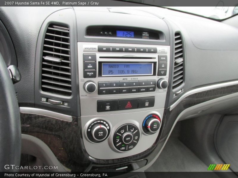 Platinum Sage / Gray 2007 Hyundai Santa Fe SE 4WD