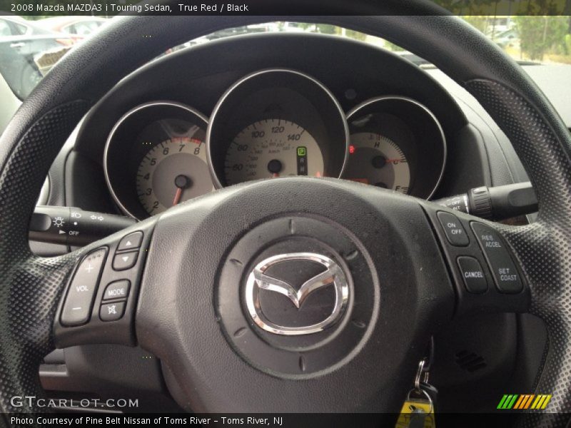 True Red / Black 2008 Mazda MAZDA3 i Touring Sedan