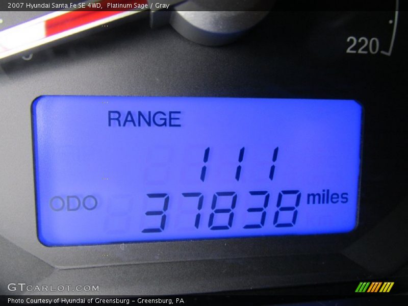 Platinum Sage / Gray 2007 Hyundai Santa Fe SE 4WD