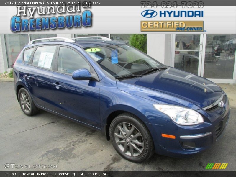 Atlantic Blue / Black 2012 Hyundai Elantra GLS Touring