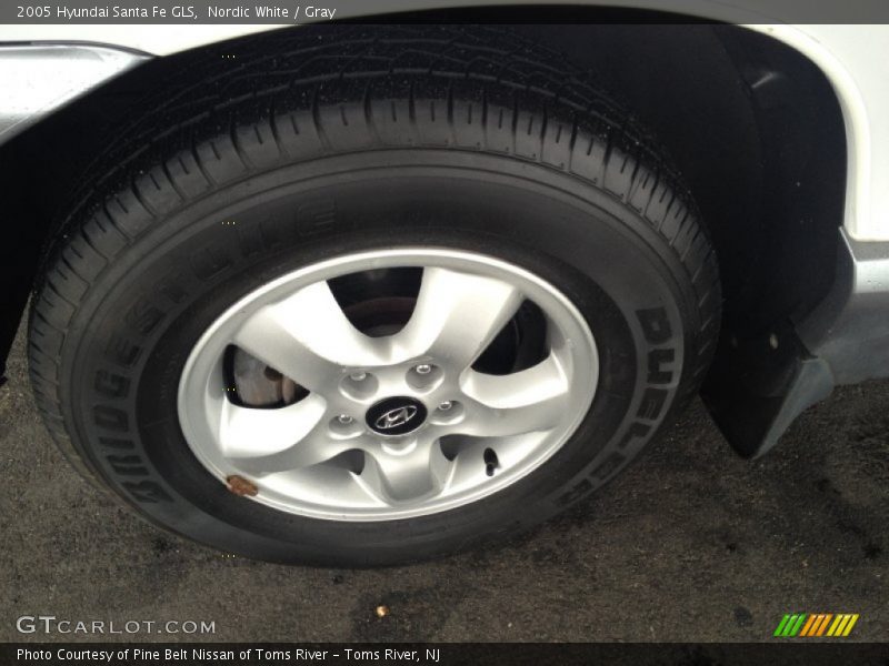 Nordic White / Gray 2005 Hyundai Santa Fe GLS