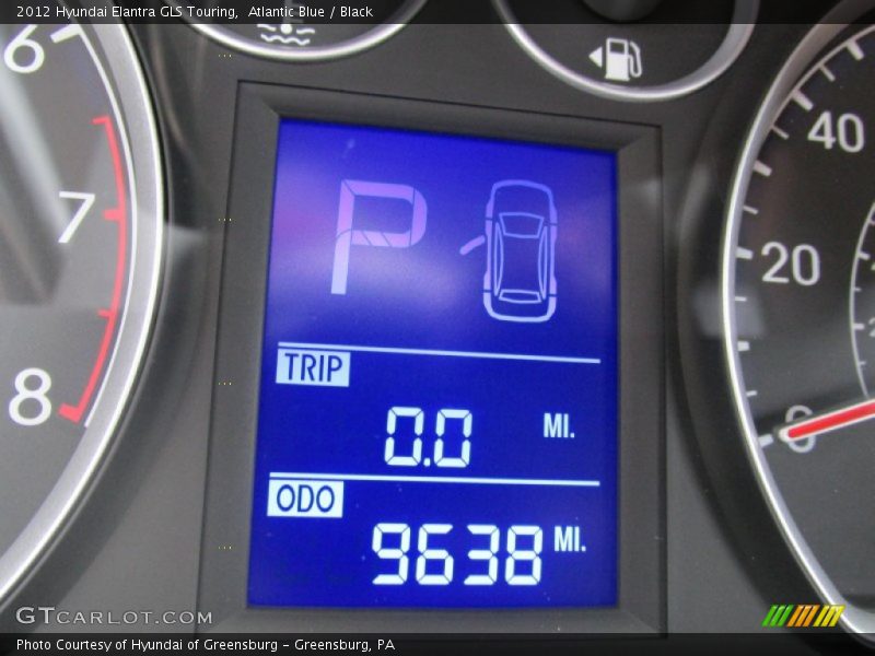Atlantic Blue / Black 2012 Hyundai Elantra GLS Touring