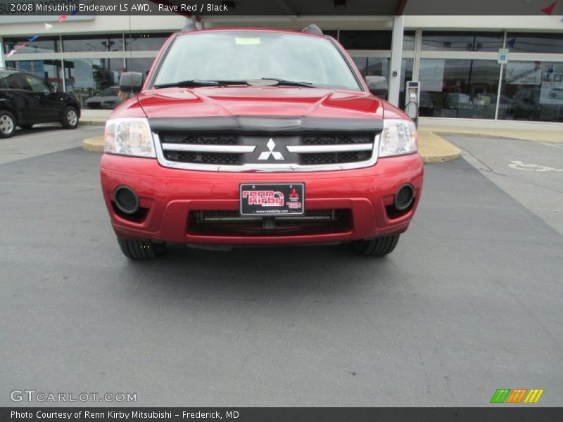 Rave Red / Black 2008 Mitsubishi Endeavor LS AWD