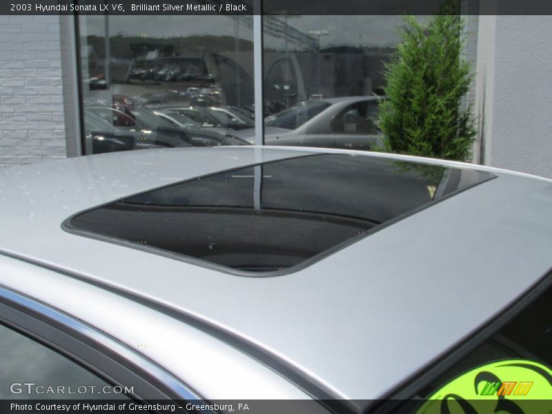 Brilliant Silver Metallic / Black 2003 Hyundai Sonata LX V6