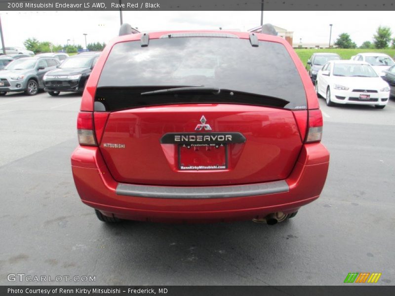 Rave Red / Black 2008 Mitsubishi Endeavor LS AWD