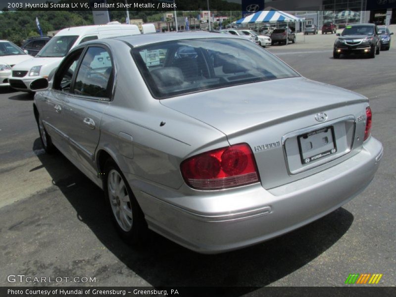 Brilliant Silver Metallic / Black 2003 Hyundai Sonata LX V6