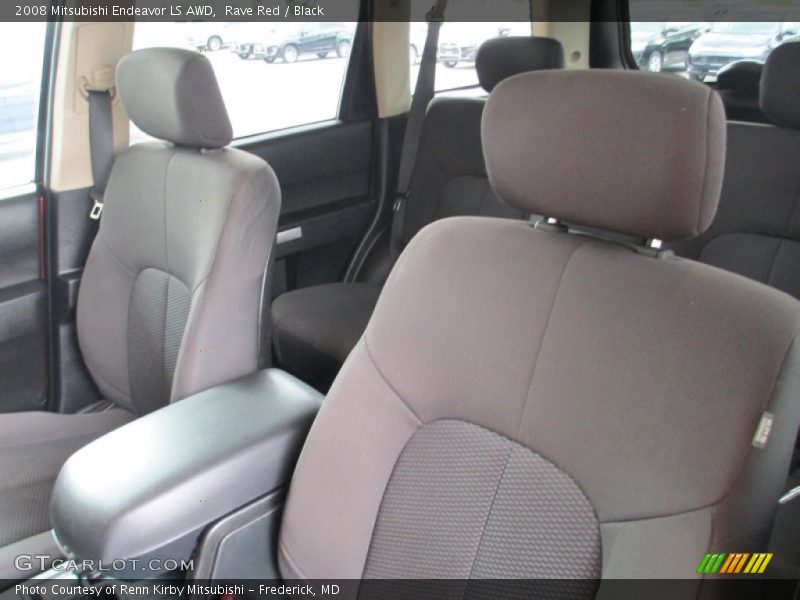 Rave Red / Black 2008 Mitsubishi Endeavor LS AWD