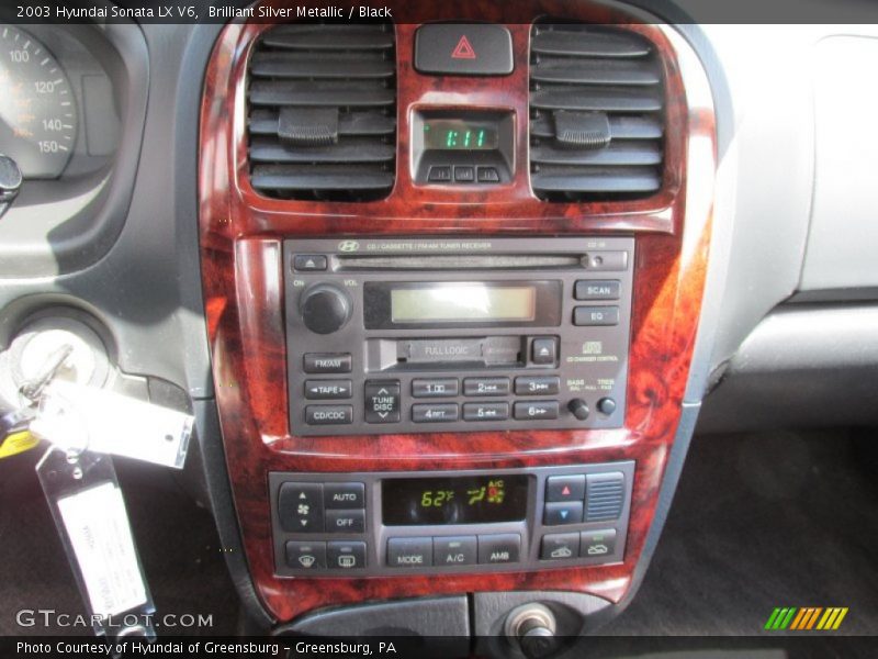 Brilliant Silver Metallic / Black 2003 Hyundai Sonata LX V6