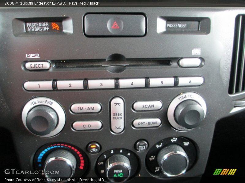 Rave Red / Black 2008 Mitsubishi Endeavor LS AWD