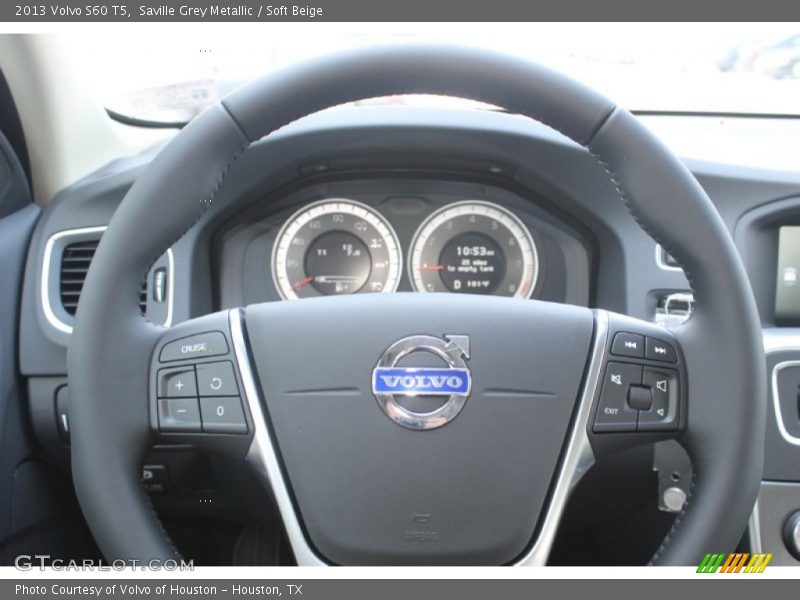 Saville Grey Metallic / Soft Beige 2013 Volvo S60 T5
