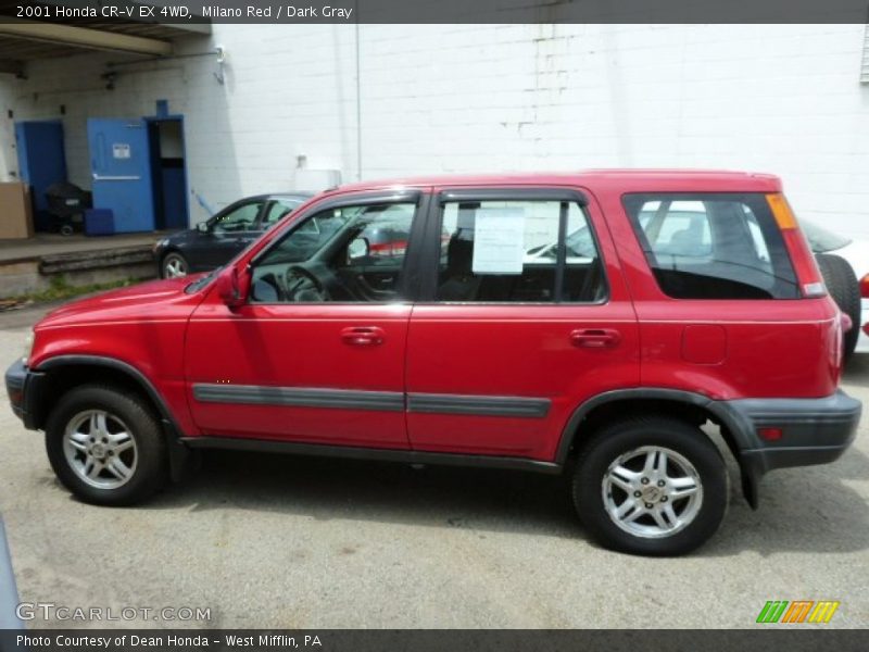 Milano Red / Dark Gray 2001 Honda CR-V EX 4WD