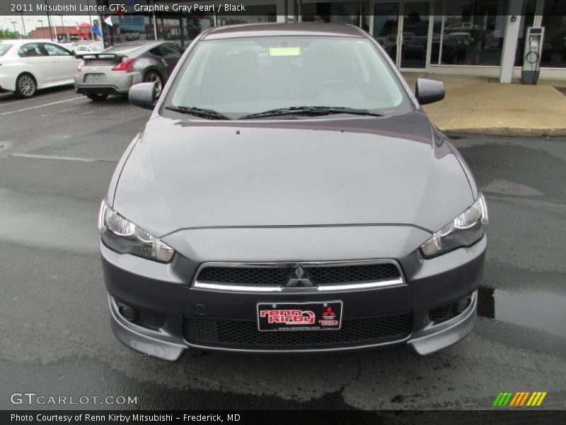 Graphite Gray Pearl / Black 2011 Mitsubishi Lancer GTS