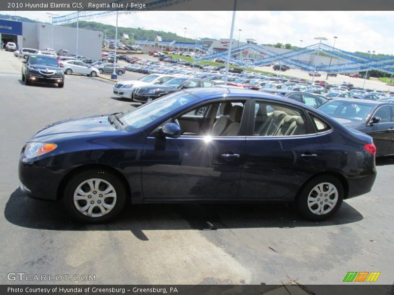Regatta Blue / Beige 2010 Hyundai Elantra GLS
