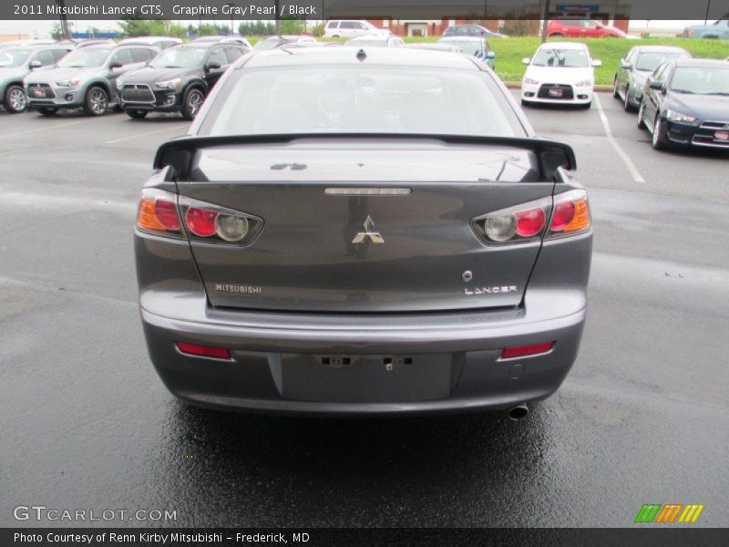 Graphite Gray Pearl / Black 2011 Mitsubishi Lancer GTS