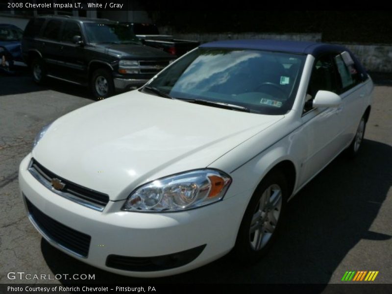 White / Gray 2008 Chevrolet Impala LT