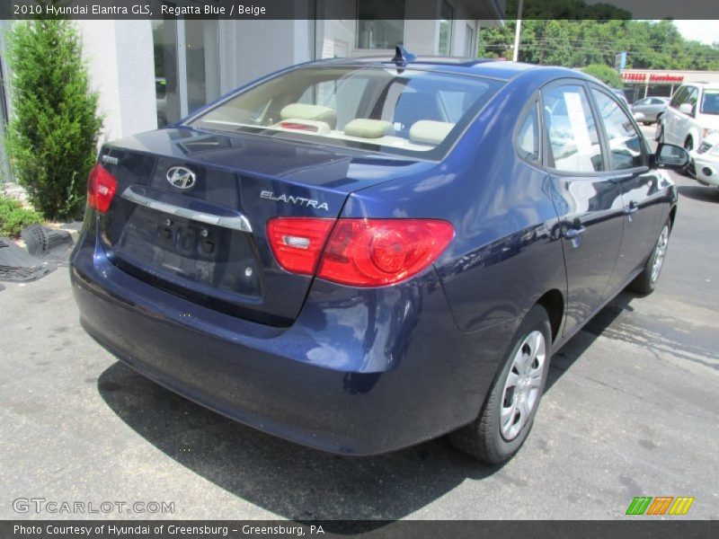 Regatta Blue / Beige 2010 Hyundai Elantra GLS