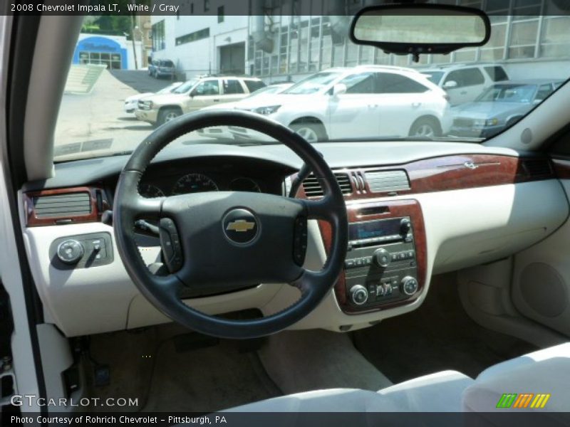 White / Gray 2008 Chevrolet Impala LT