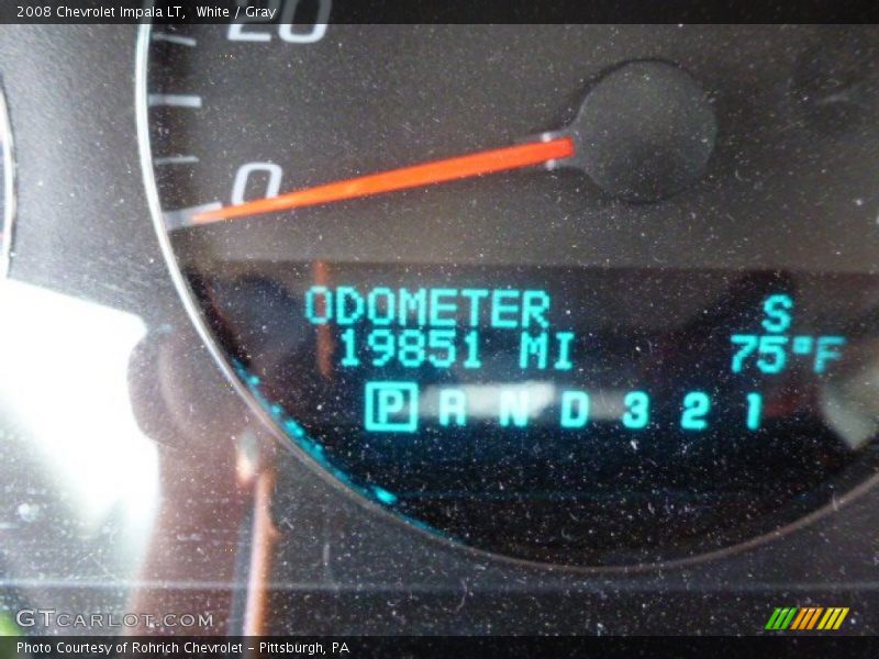 White / Gray 2008 Chevrolet Impala LT