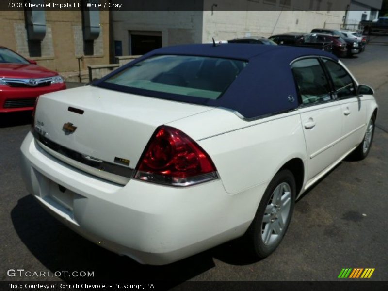 White / Gray 2008 Chevrolet Impala LT