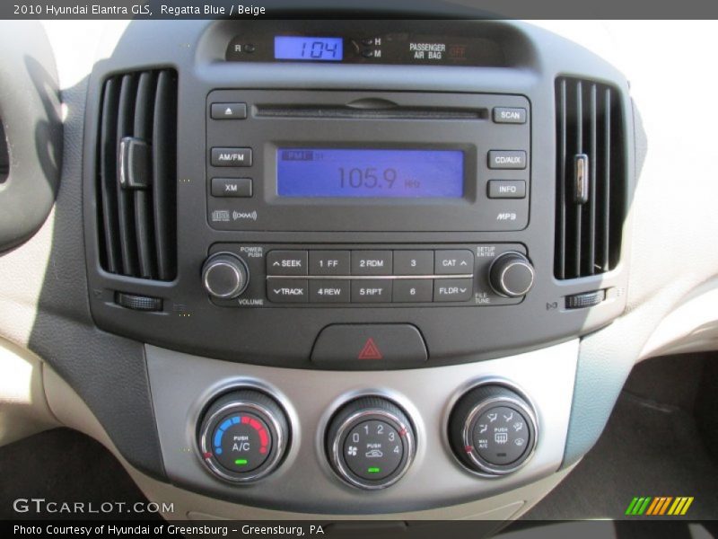 Regatta Blue / Beige 2010 Hyundai Elantra GLS