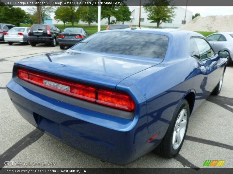 Deep Water Blue Pearl / Dark Slate Gray 2010 Dodge Challenger SE
