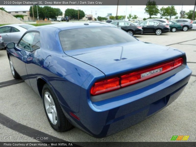 Deep Water Blue Pearl / Dark Slate Gray 2010 Dodge Challenger SE