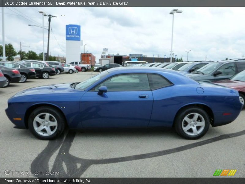 Deep Water Blue Pearl / Dark Slate Gray 2010 Dodge Challenger SE